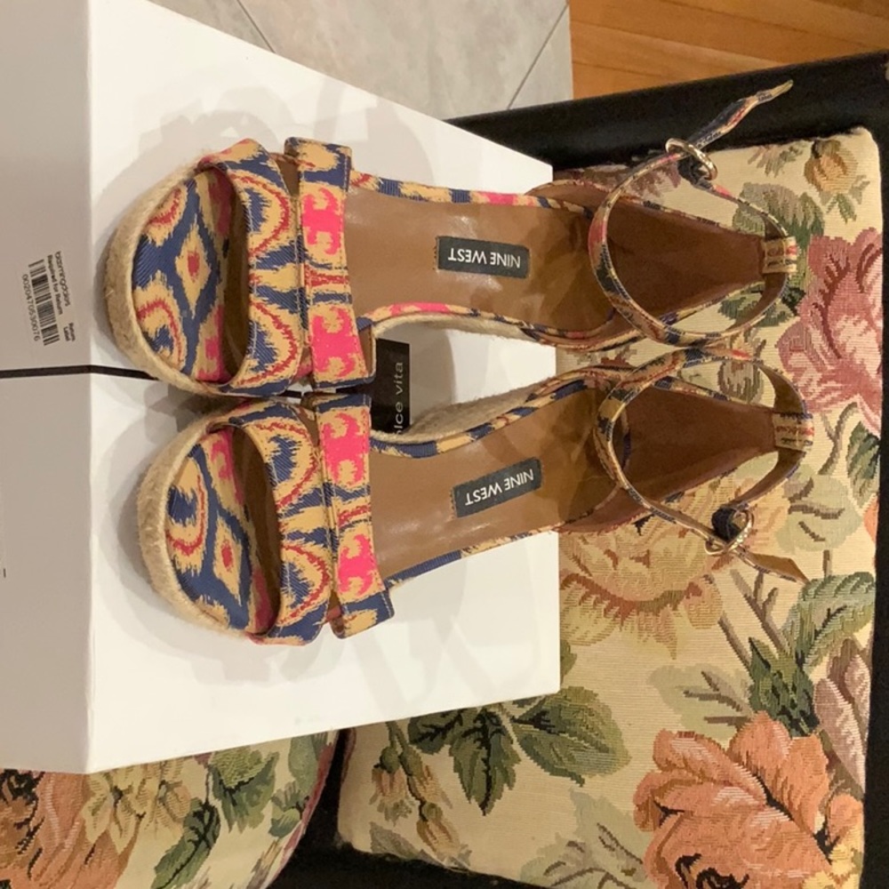 Ankle strap espadrille gently worn